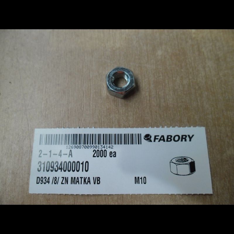 Nut M10    DIN 934 8VZ