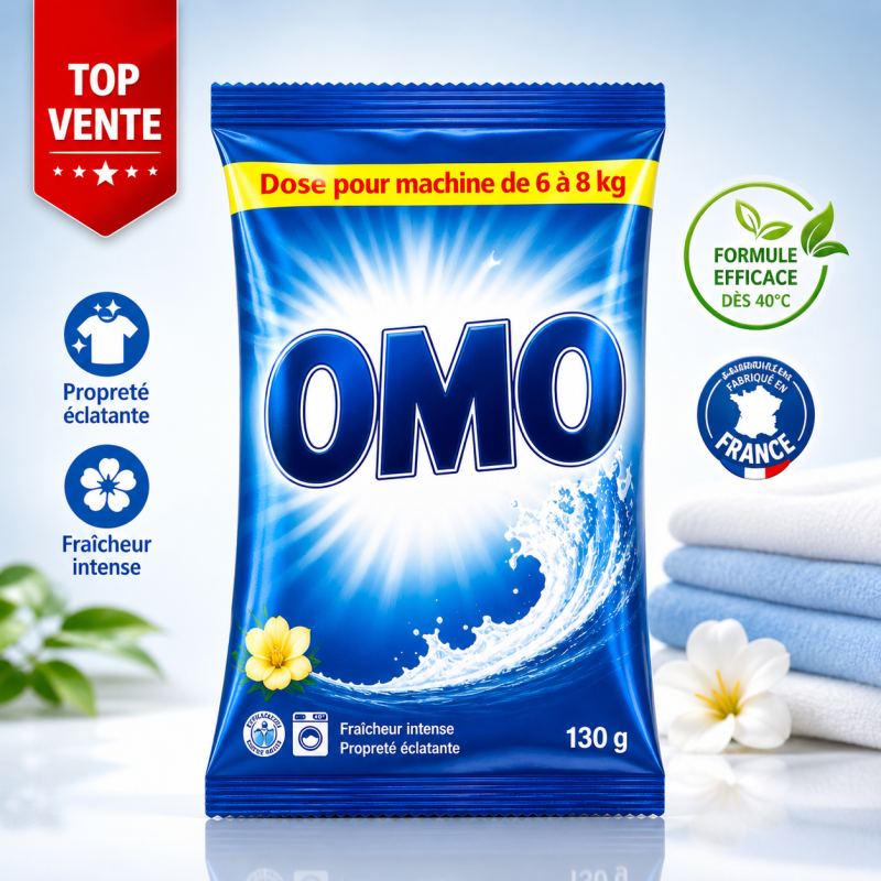 LESSIVE - OMO - SACHET 130GR - Carton de 100 UNITES